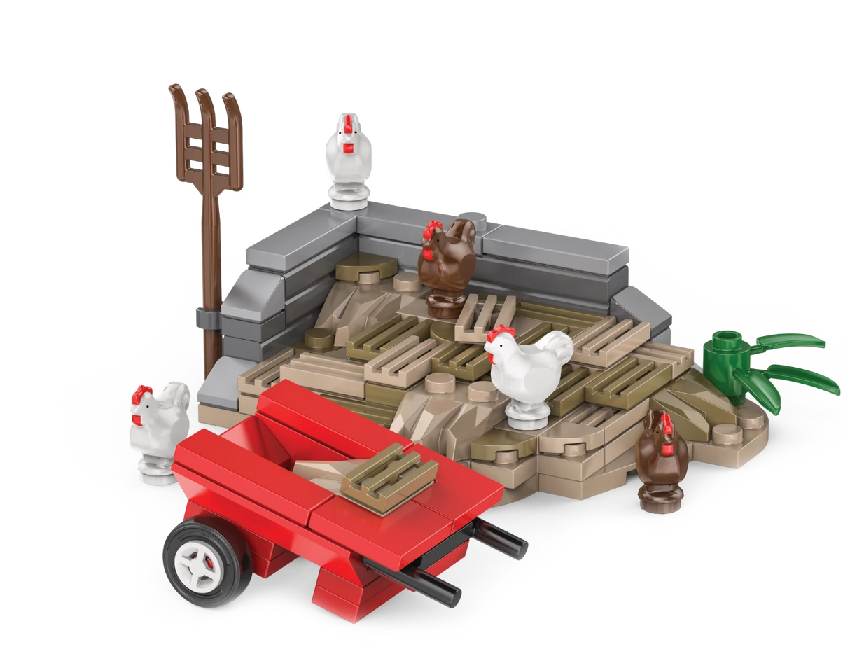 Kiddicraft KC1102 - Misthaufen mit Hühnern