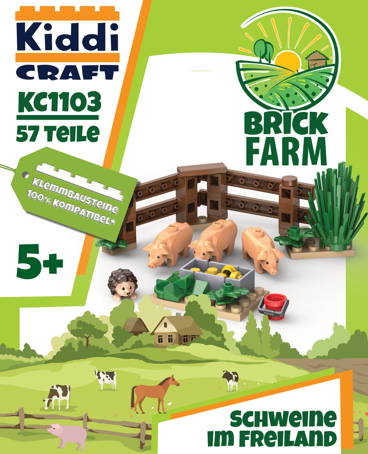 Kiddicraft KC1103 - Schweine im Freiland