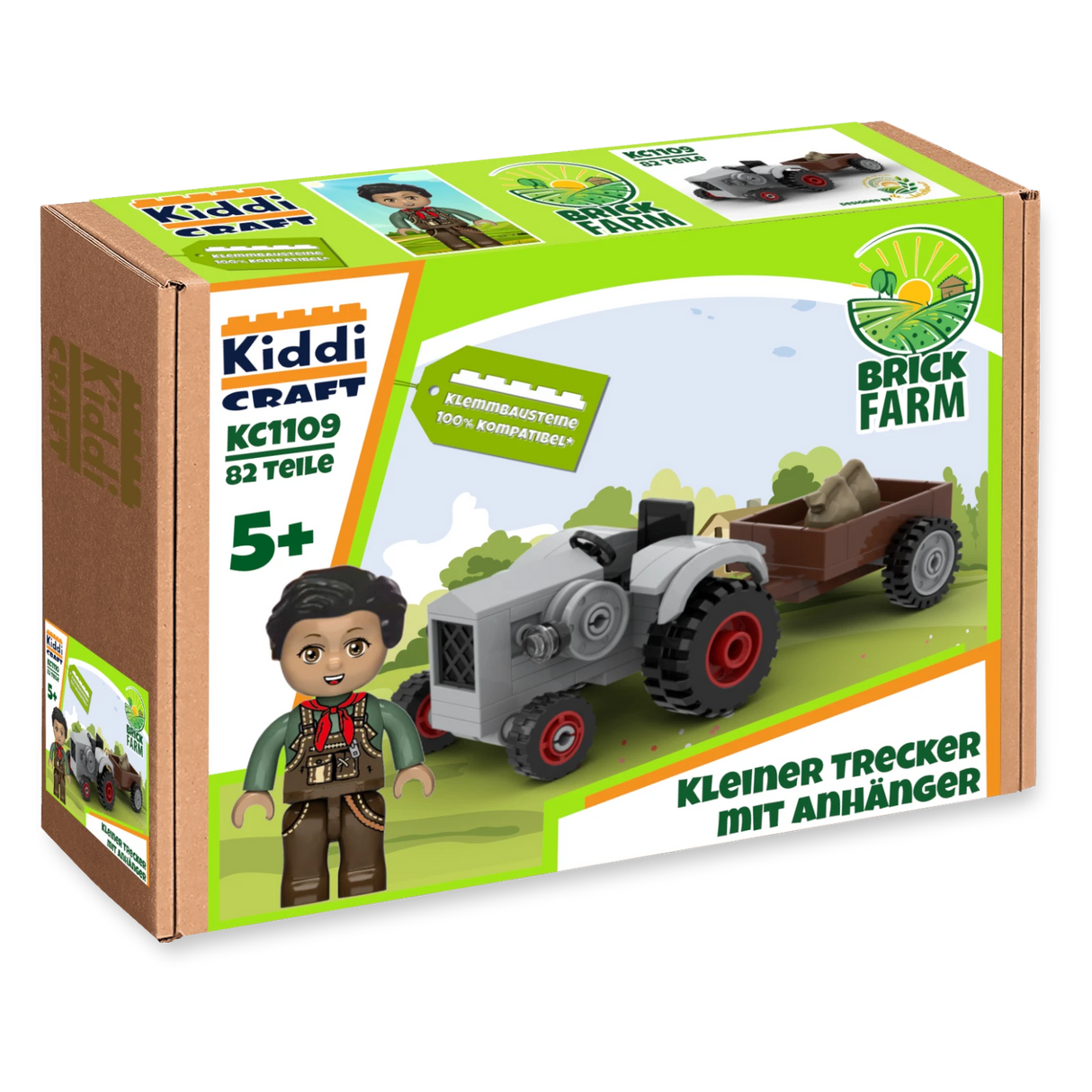 Kiddicraft KC1109 - Kleiner Trecker mit Anhänger