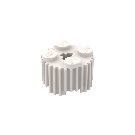 LEGO® 92947 Baustein 2x2, rund, mit Achsloch und Gitter / geriffeltem Profil