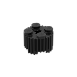 LEGO® 92947 Baustein 2x2, rund, mit Achsloch und Gitter / geriffeltem Profil