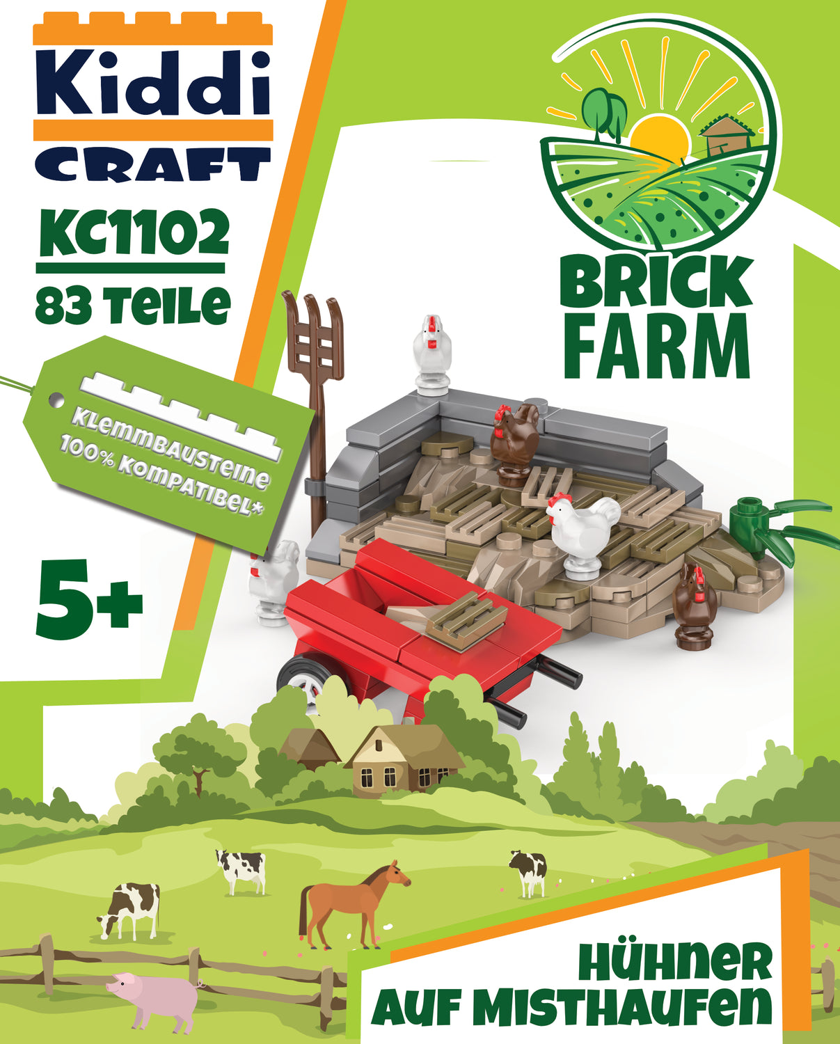 Kiddicraft KC1102 - Misthaufen mit Hühnern