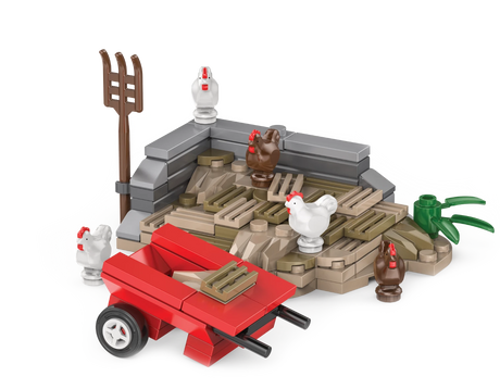 Kiddicraft KC1102 - Misthaufen mit Hühnern