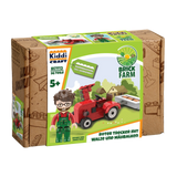 Kiddicraft KC1113 - Roter Trecker mit Walze und Mähbalken