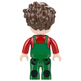 Kiddicraft KC1113 - Roter Trecker mit Walze und Mähbalken
